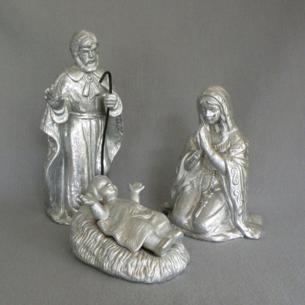 Department 56 Silver patina Vintage Nativity Set